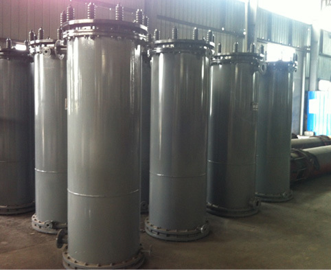 　　山東某水處理企業13台50平方換熱器準備發貨